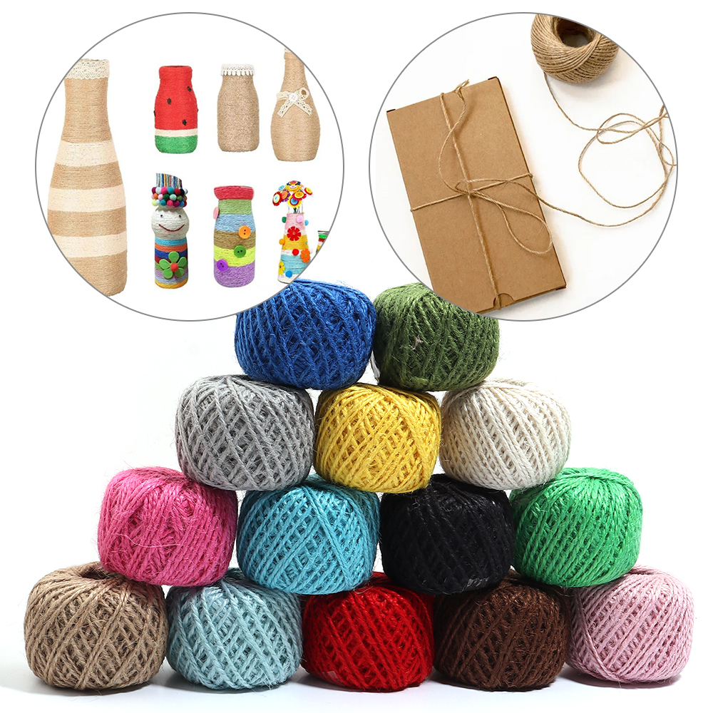 Vintage Sewing Textile - 50Meter Natural Jute Ribbon Crafts Rope