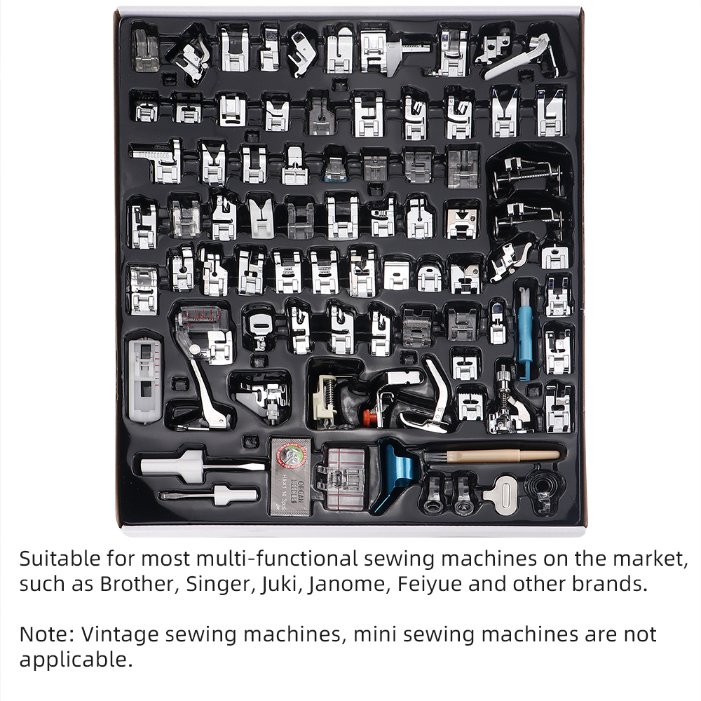 82pc/SET Full Set Sewing Machi - Rolled Hem Foot ulasan dan harga