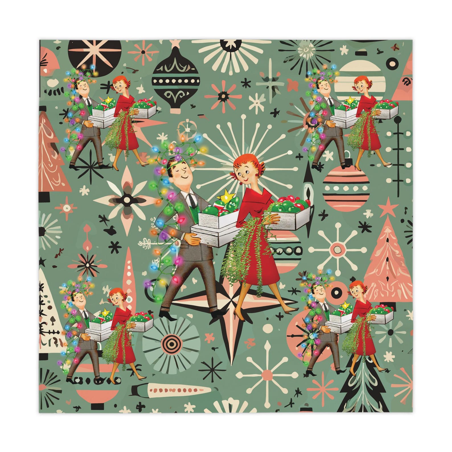 Retro 1950s Kitsch Christmas S - Century Textile & Sewing Supply Reviews ulasan dan harga