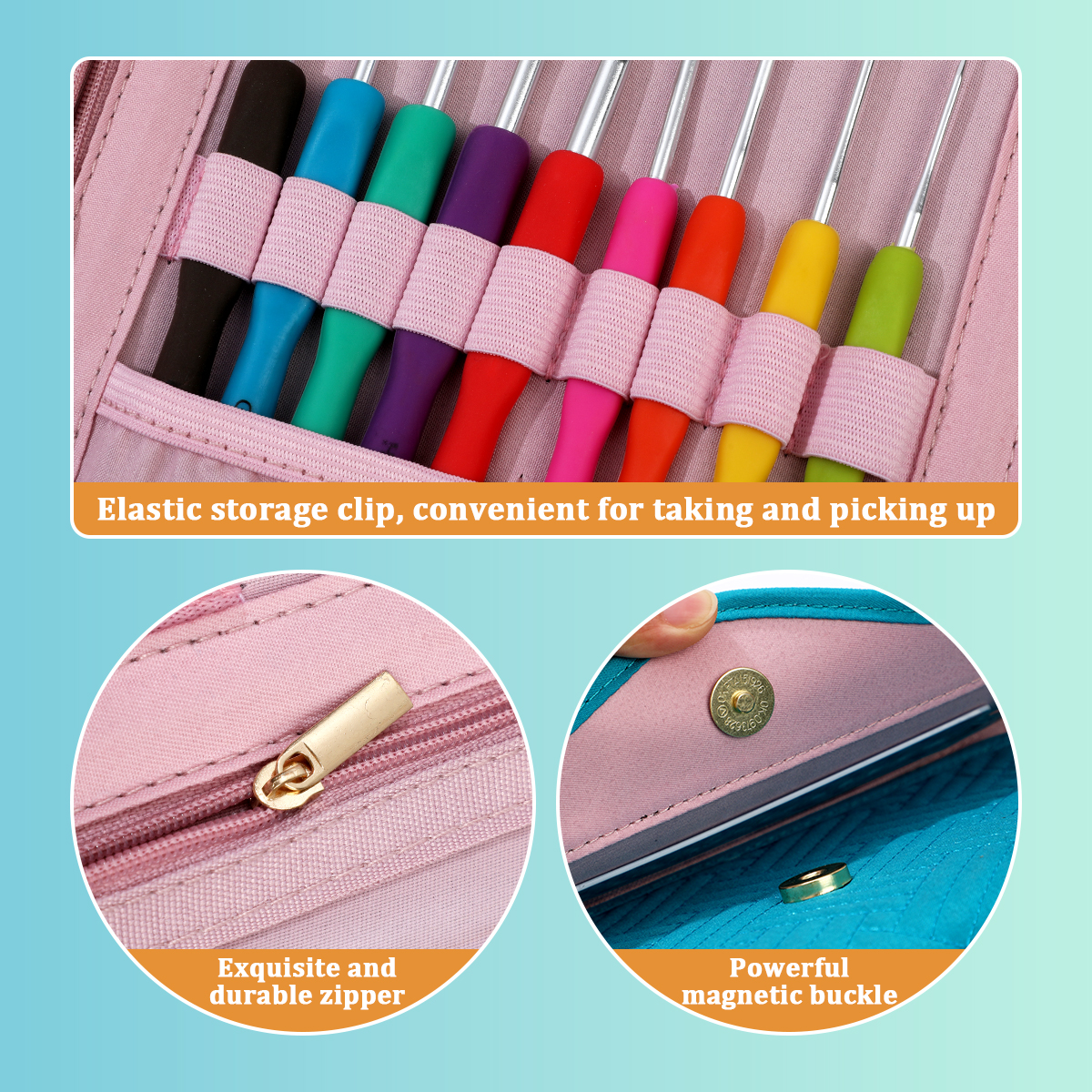 Portable Crochet Hooks Organiz - Sewing Tas ulasan dan harga