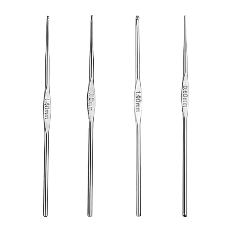 4 Pcs Stainless Steel Crochet  - Sewing Tas ulasan dan harga