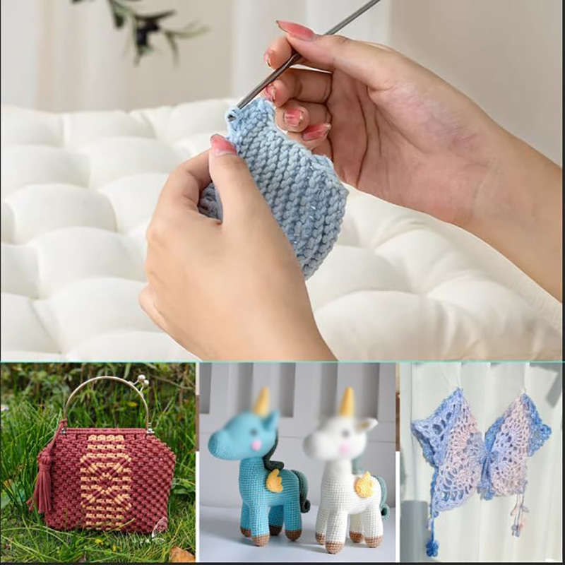 4 Pcs Stainless Steel Crochet  - Sewing Tas ulasan dan harga