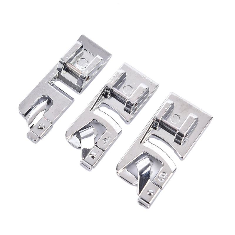 HOT! 3pcs 3mm, 4mm 6mm Narrow  - Rolled Hem Foot ulasan dan harga