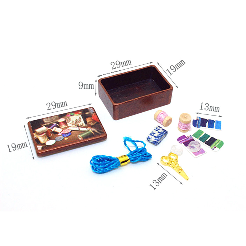 1/12 Dollhouse Miniature Sewin - Sewing Tas ulasan dan harga