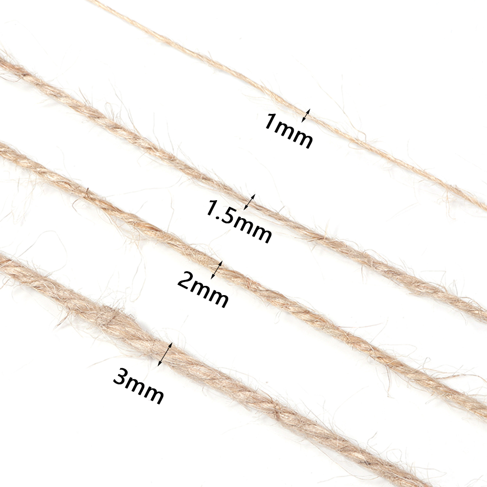 100Meters Natural Jute Rope St - Vintage Sewing Textile ulasan dan harga