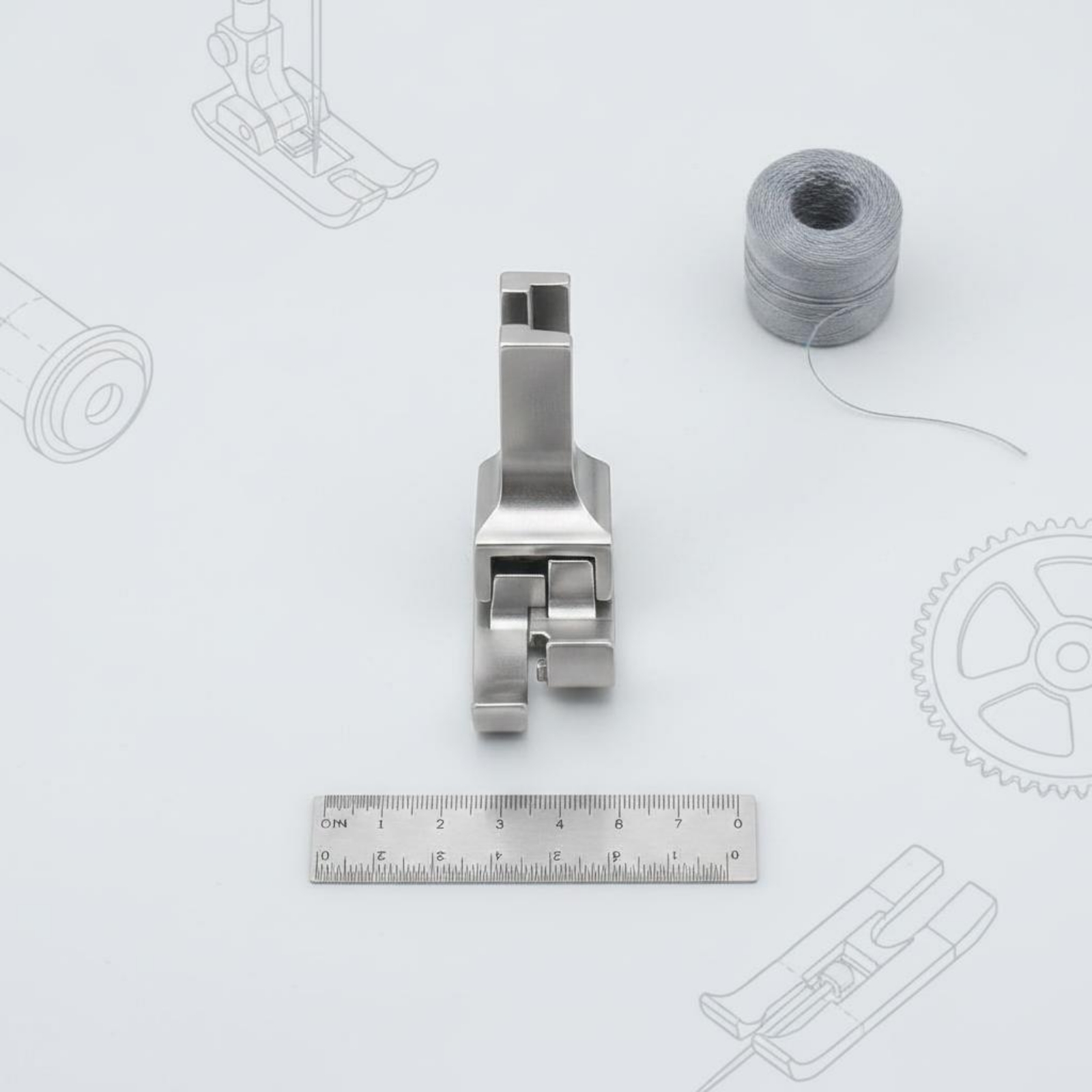 Perimeter Binding Foot CNC Pre - Rolled Hem Foot ulasan dan harga