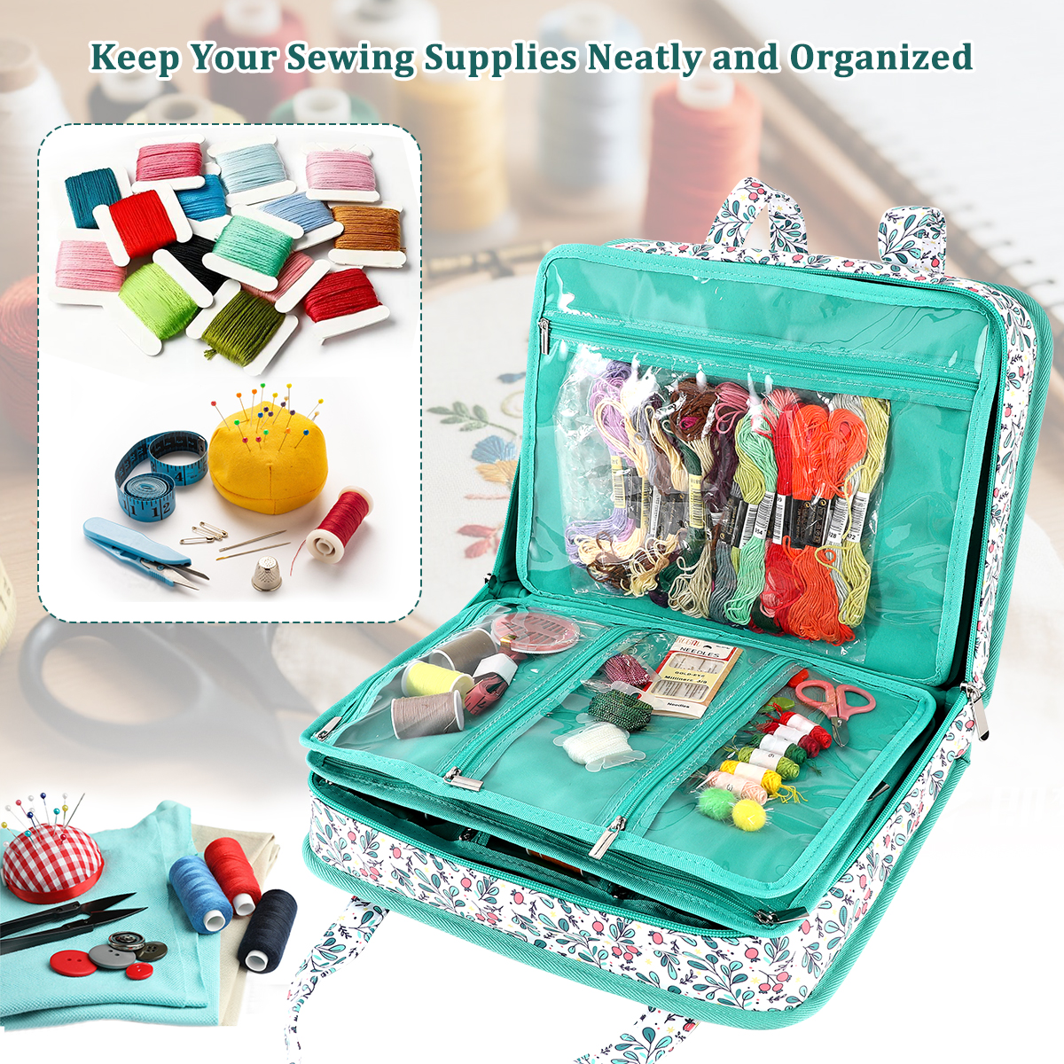 Embroidery Tools Kit Storage B - Sewing Tas ulasan dan harga
