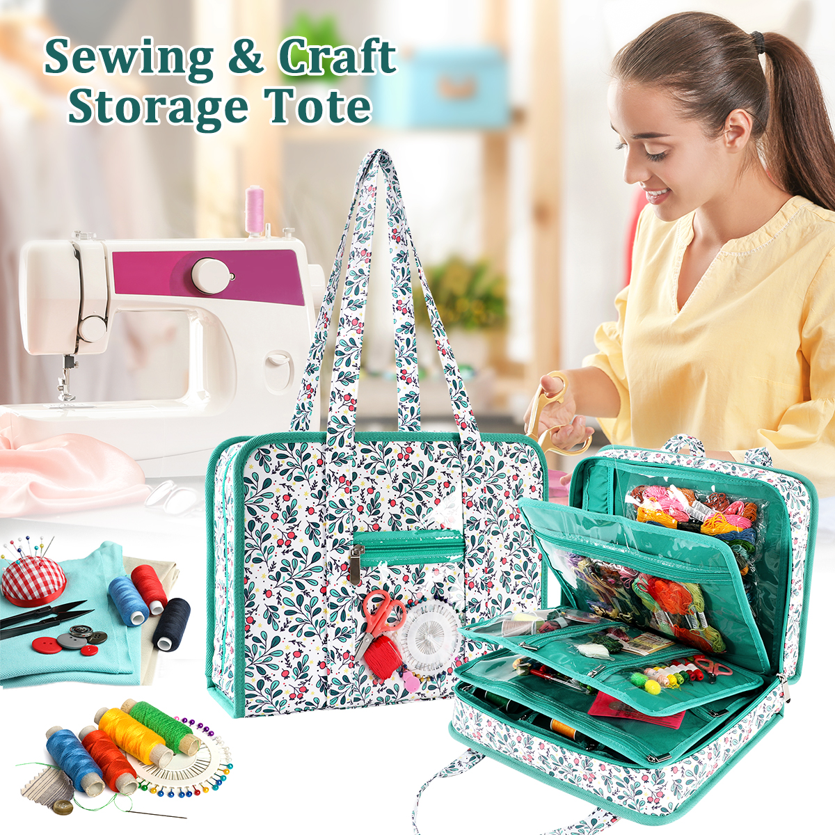Embroidery Tools Kit Storage B - Sewing Tas ulasan dan harga