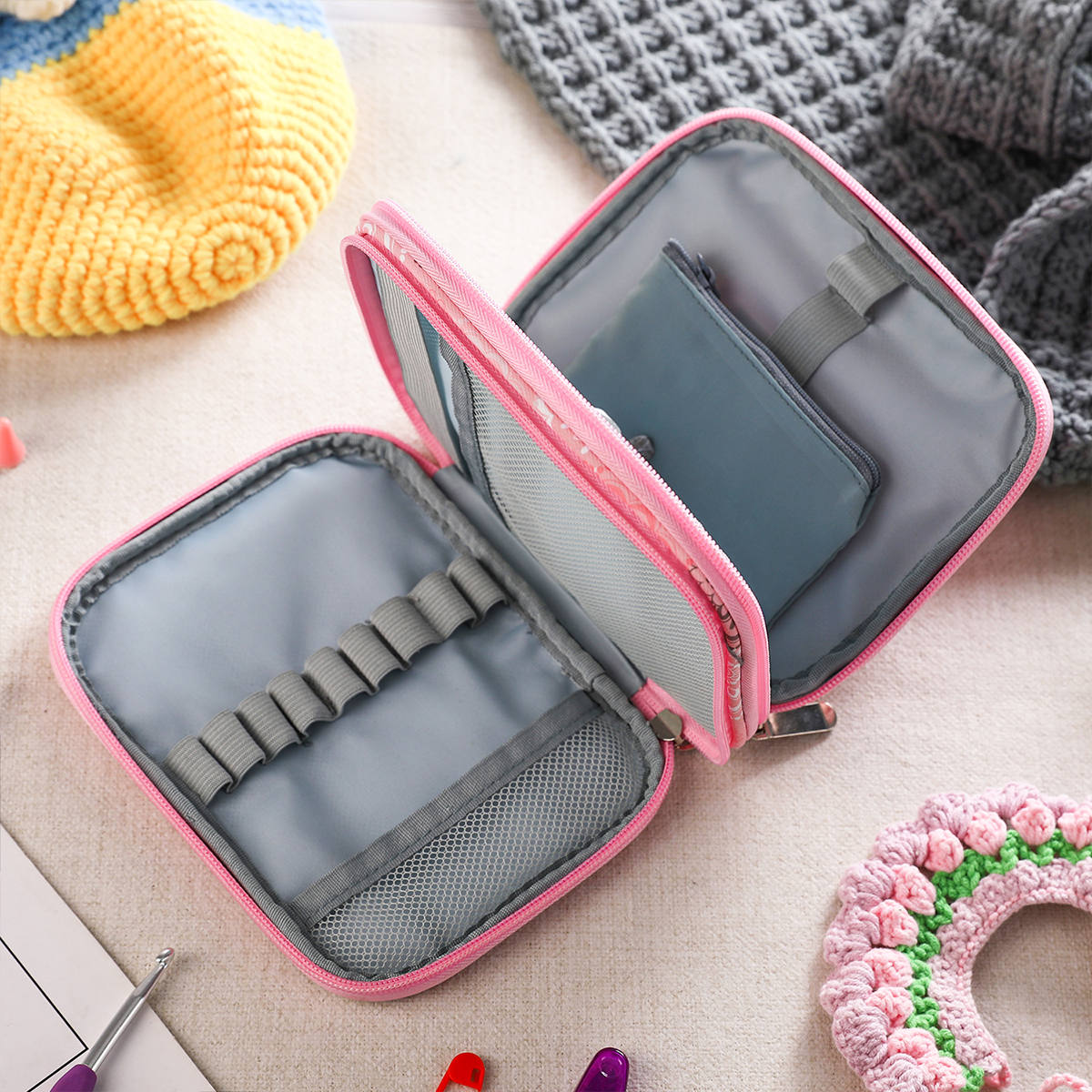 New Empty Knitting Kit Case Or - Sewing Tas ulasan dan harga