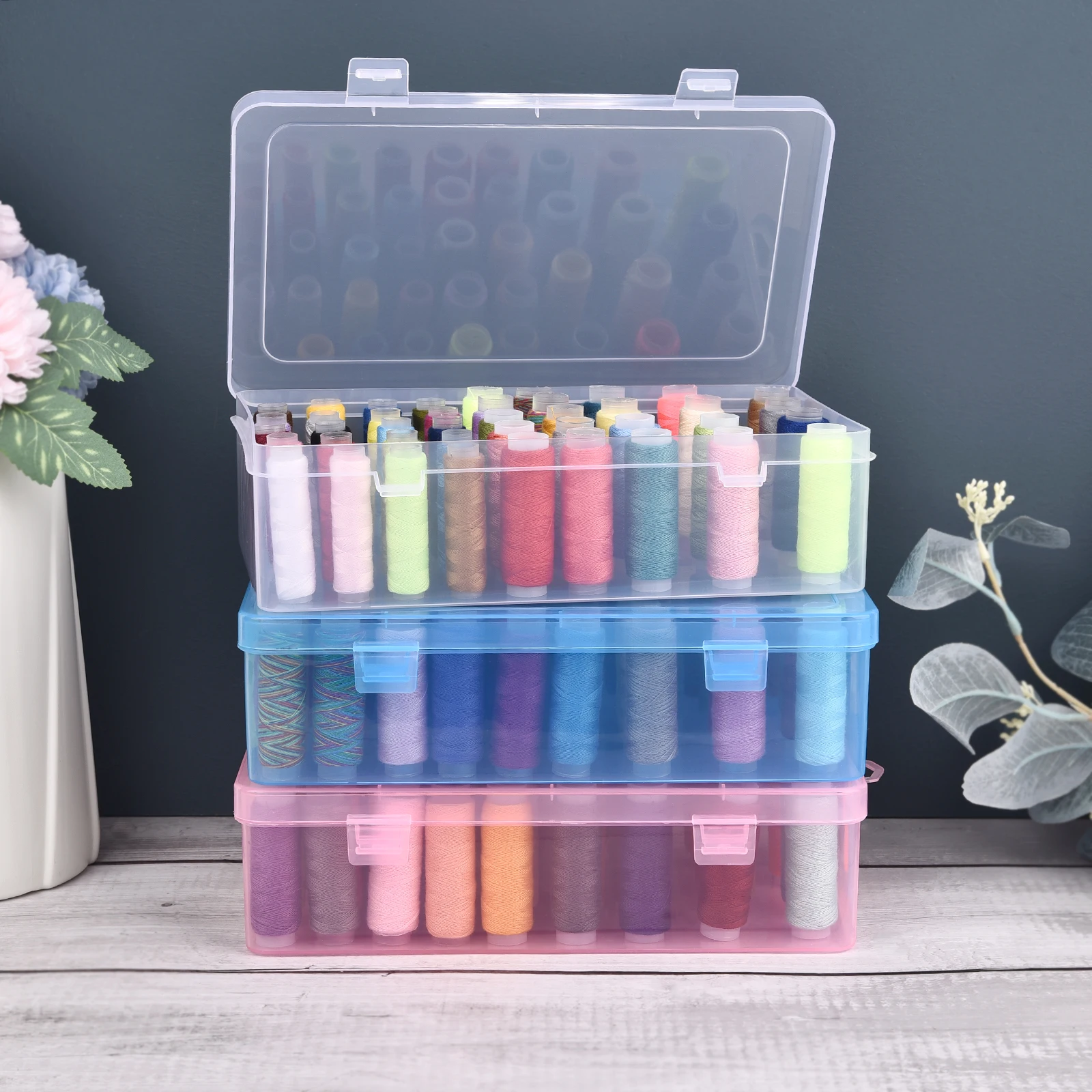 New 24 Grids Spool Organizer/4 - Sewing Tas ulasan dan harga