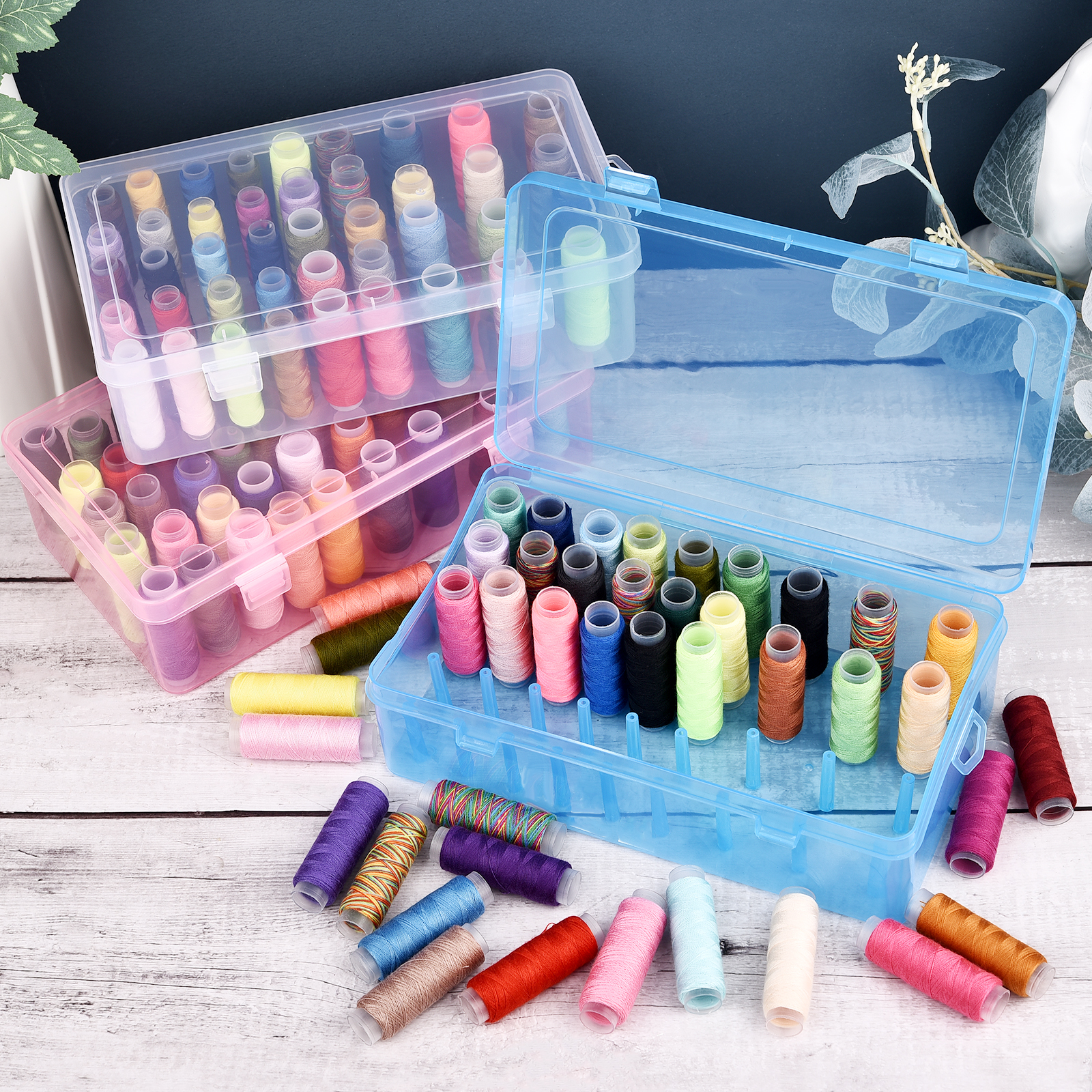 New 24 Grids Spool Organizer/4 - Sewing Tas ulasan dan harga