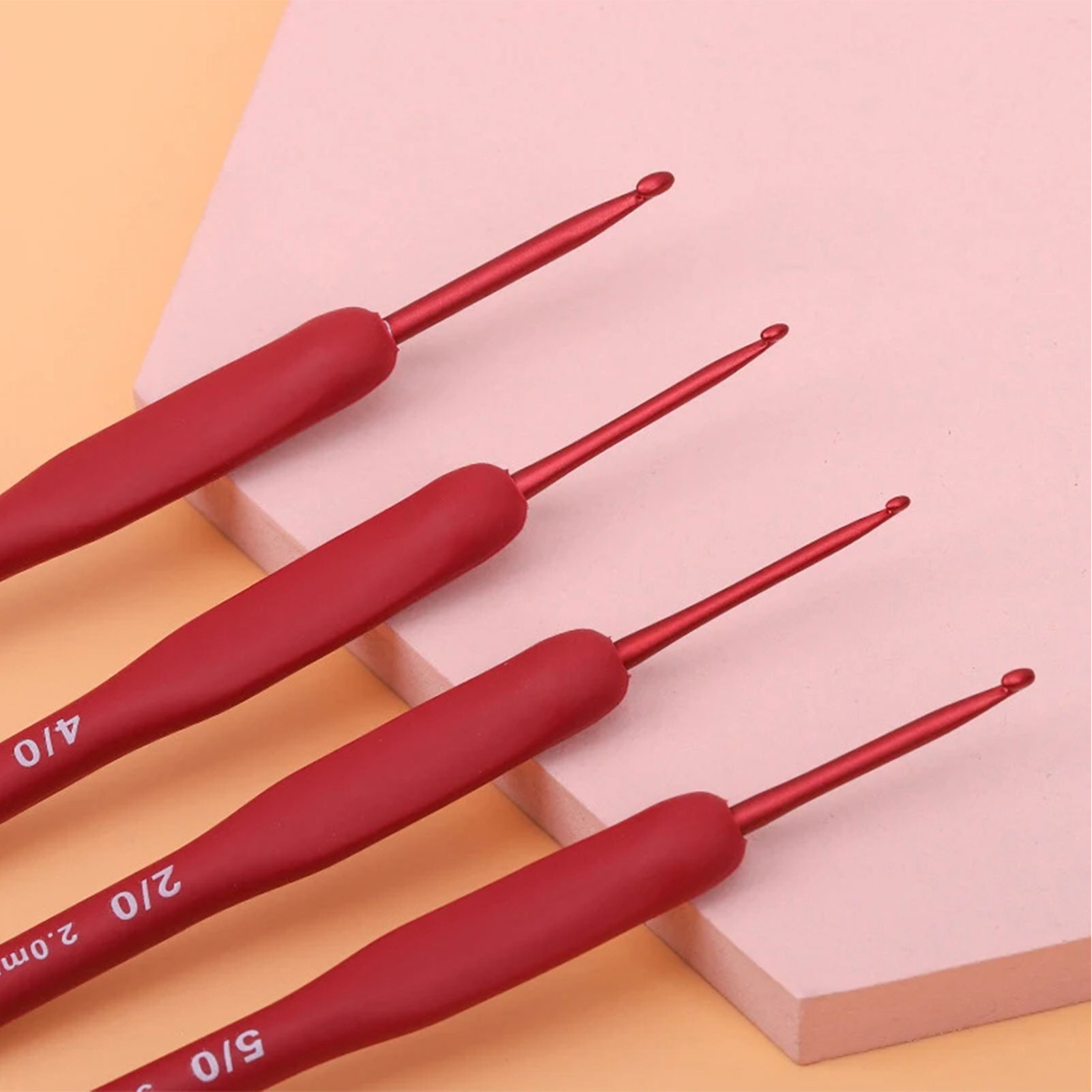 9/33pcs Red Crochet Hook set,  - Sewing Tas ulasan dan harga