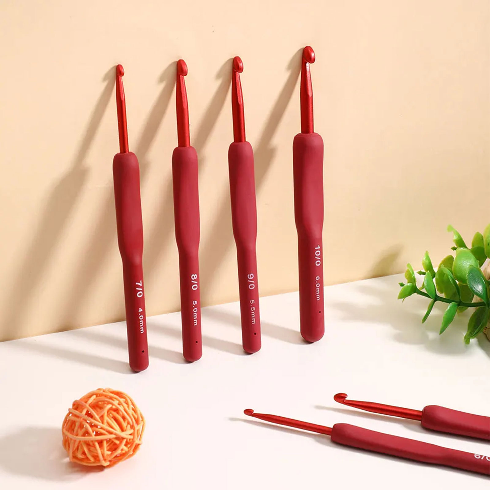 9/33pcs Red Crochet Hook set,  - Sewing Tas ulasan dan harga