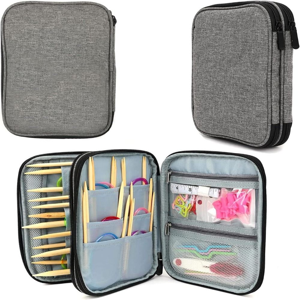 Knitting Needle Case, Portable - Sewing Tas ulasan dan harga